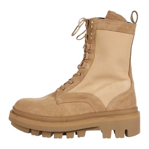 New All Saints Beth Suede Combat Boots Women’s Size 10 - Picture 4 of 11